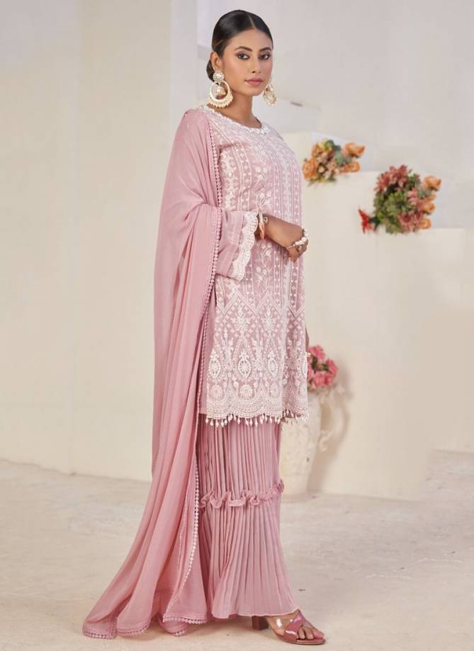 CRAFTED NEEDLE New Latest Designer Formal Wear Georgette Salwar Suit Collection